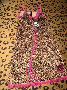 Sourpuss leopard slip dress